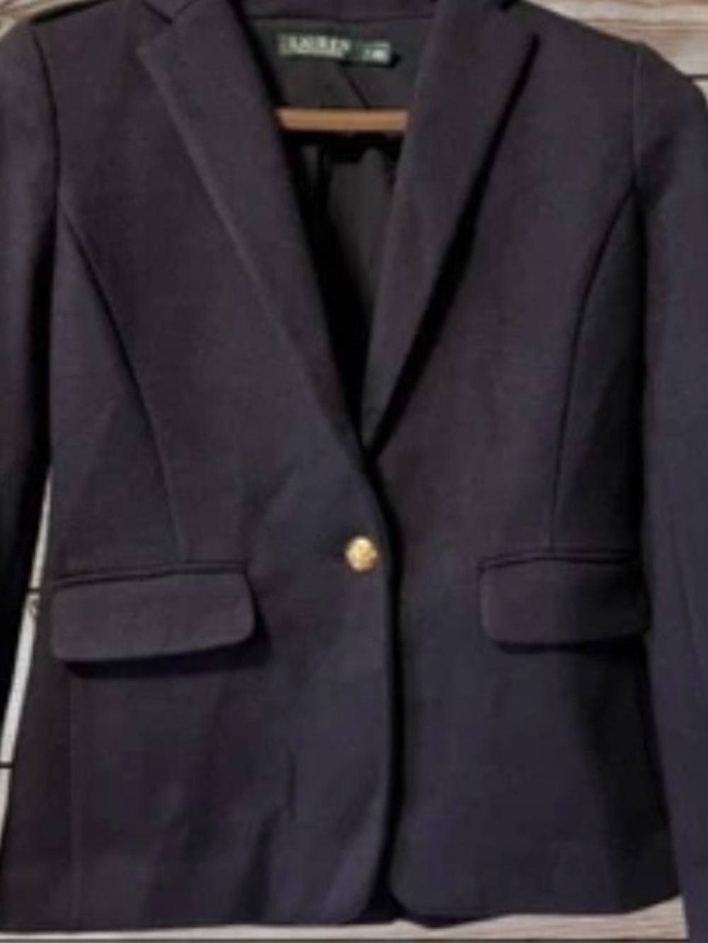 Ralph Lauren Wool Navy Blazer with Gold Button detail Size 0
